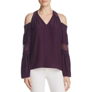 Ramy Brook Faretta Silk Cold Shoulder Merlo Blouse
